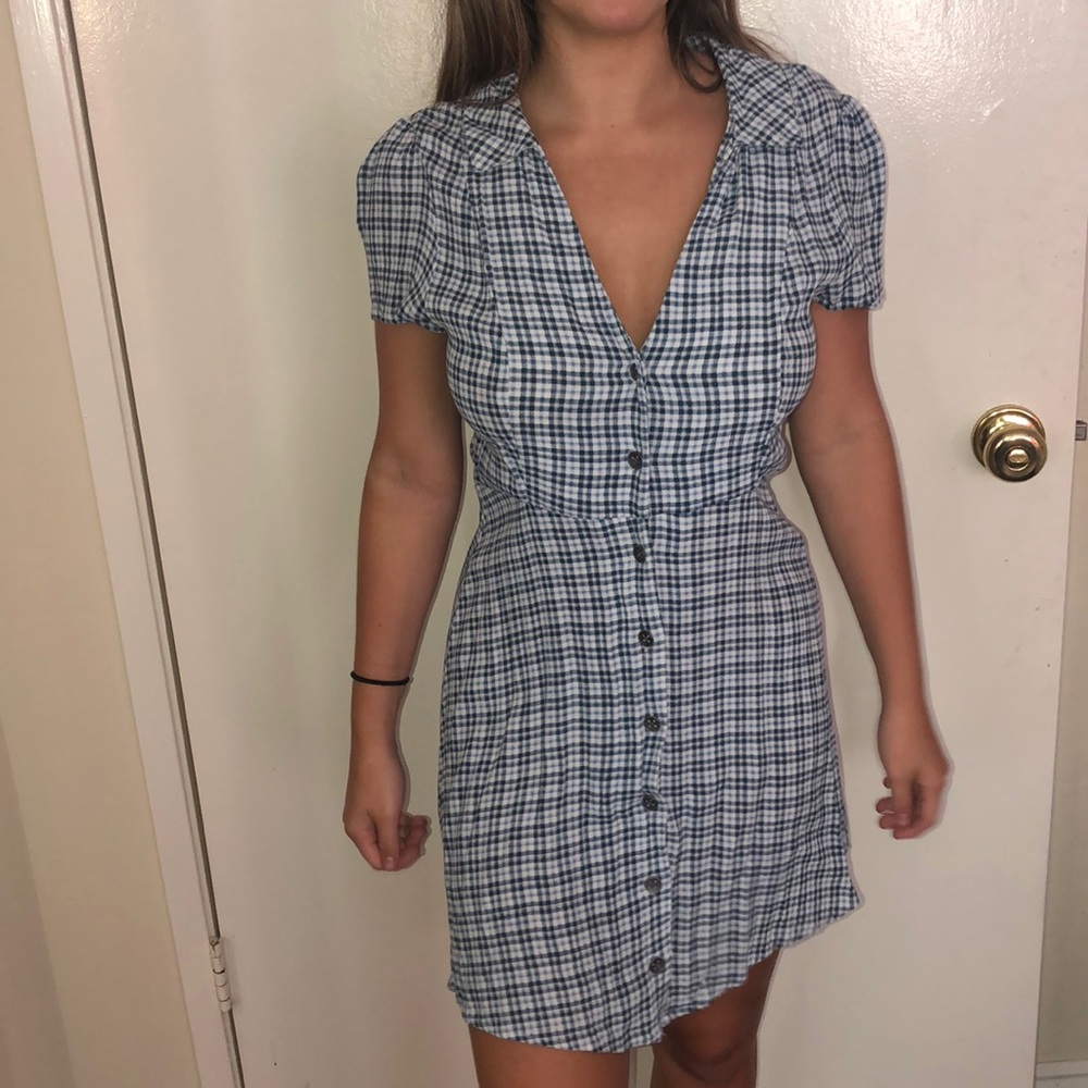 Urban Outfitters collared plaid dress